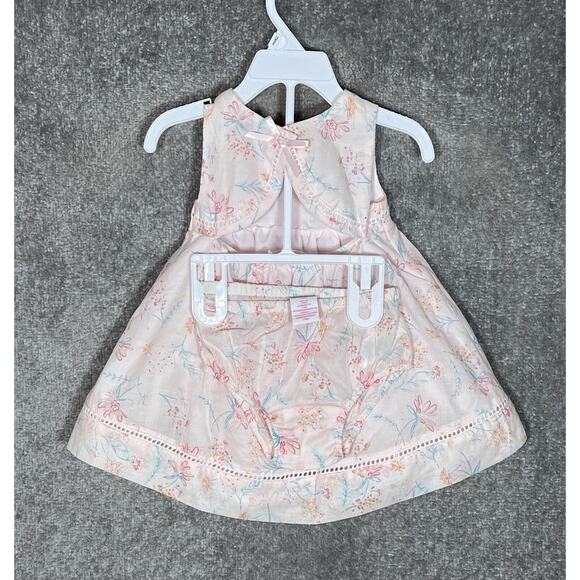 Tommy Bahama Kids Sleeveless 2pc Dress Infant Girls Size 12M Pink Floral NWT - Picture 2 of 8